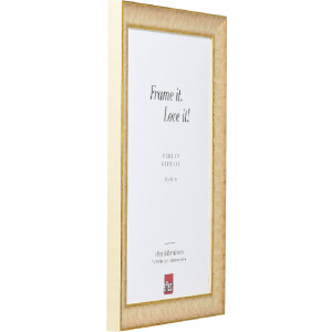 Cadre photo bois profil 68 ivoire 20x30 cm verre antireflexe