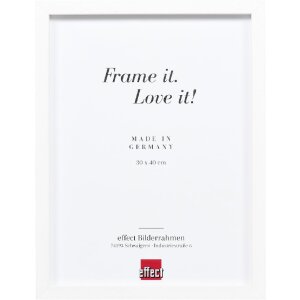 Cadre photo bois profil 74 blanc 9x13 cm verre antireflet