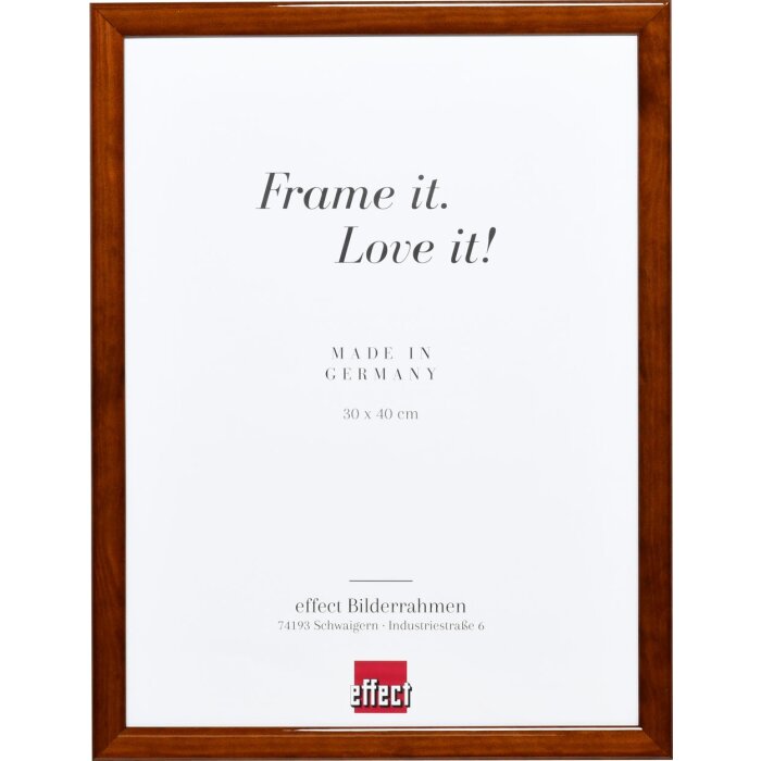 Cadre en bois Effect Profil 89 brun foncé 20x20 cm verre antireflet