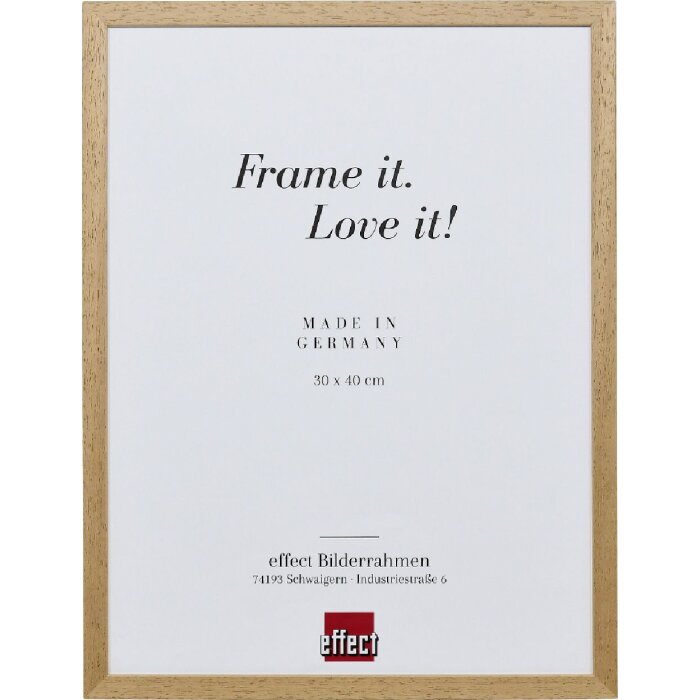 Cadre photo bois chêne profil 2330 15x20 cm verre anti-reflet