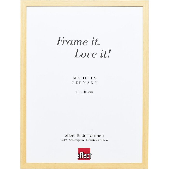 Cadre photo en bois Effect Profil Top S naturel 7x10 cm anti-reflet