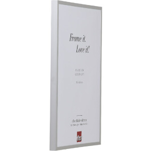 Effect B1 Brandschutz Bilderrahmen Alu Serie 2 silber 20x20 cm Antireflexglas