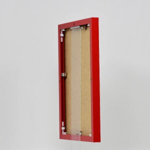 Cadre photo Effect en aluminium Quadro 25x60 cm rouge verre acrylique mat brillant