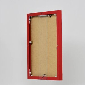 Cadre photo Effect en aluminium Quadro 25x60 cm rouge verre acrylique mat brillant