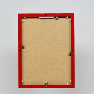 Cadre photo Effect en aluminium Quadro 25x60 cm rouge verre acrylique mat brillant