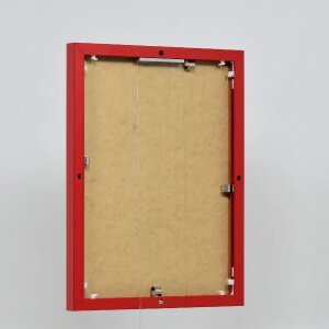 Cadre photo Effect en aluminium Quadro 25x60 cm rouge verre acrylique mat brillant