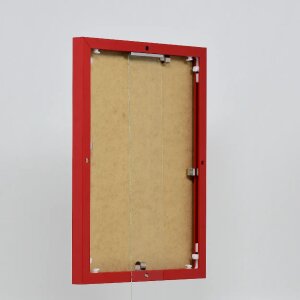 Cadre photo Effect en aluminium Quadro 25x60 cm rouge verre acrylique mat brillant