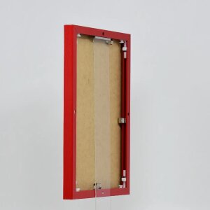 Cadre photo Effect en aluminium Quadro 25x60 cm rouge verre acrylique mat brillant