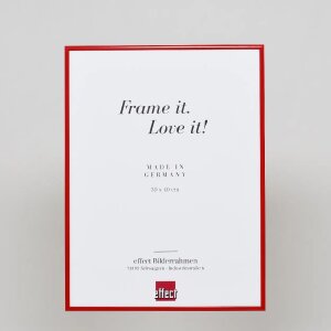 Cadre photo Effect en aluminium Quadro 25x60 cm rouge verre acrylique mat brillant