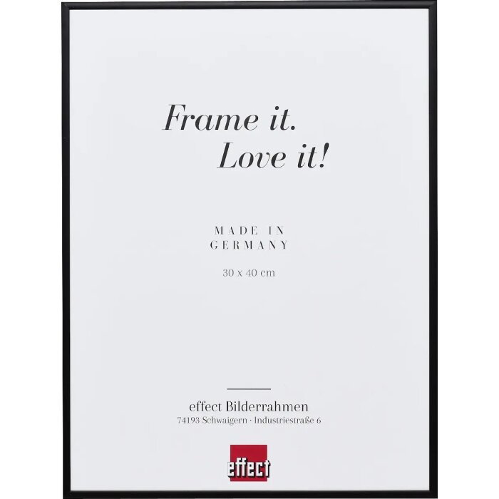 Cadre photo Effect en aluminium Quadro 27x48 cm noir verre acrylique