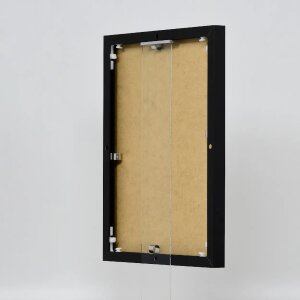 Cadre photo Effect en aluminium Quadro 27x48 cm noir verre acrylique
