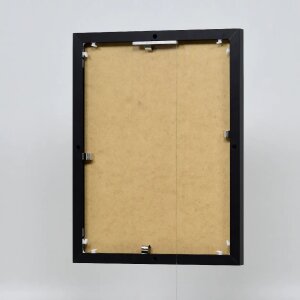 Cadre photo Effect en aluminium Quadro 27x48 cm noir verre acrylique