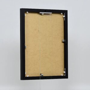 Cadre photo Effect en aluminium Quadro 27x48 cm noir verre acrylique