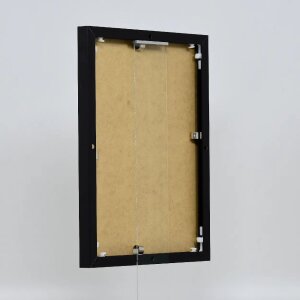Cadre photo Effect en aluminium Quadro 27x48 cm noir verre acrylique