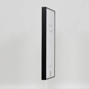 Cadre photo Effect en aluminium Quadro 27x48 cm noir verre acrylique