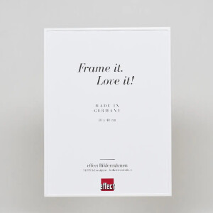 Cadre photo Effect en aluminium Quadro 40x60 cm blanc verre acrylique