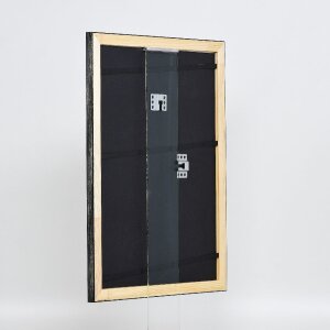 Cadre photo en bois profil 40 argent 50x65 cm acrylique