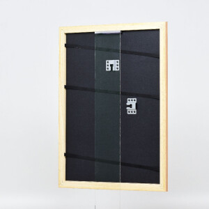 Cadre photo bois nature 9x13 cm verre artificiel profil 43