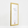 Cadre photo en bois Profil 43 Gold 10x15 cm avec verre artificiel
