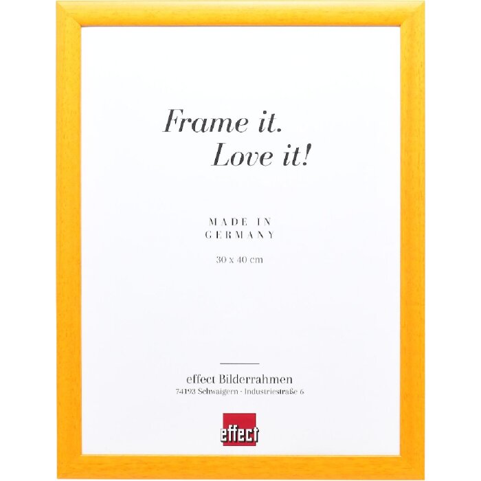 Cadre photo bois profil 43 miel 13x13 cm verre artificiel