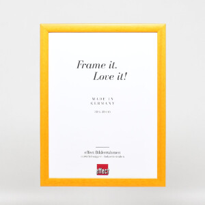 Cadre photo bois Profil 43 miel 15x20 cm, verre artificiel