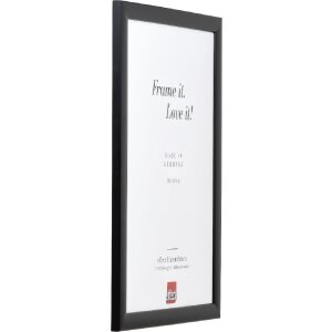 Cadre photo bois profil 43 noir 18x24 cm verre stratifié