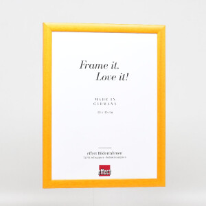 Cadre photo en bois Profil 43 miel 18x27 cm verre artistique