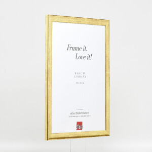 Cadre photo en bois doré 28x35 cm avec verre décoratif