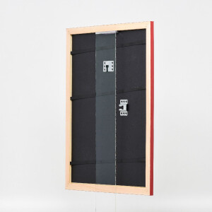 Cadre photo en bois effet Profil 43 rouge brillant 35x100 cm verre artificiel