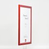 Effect Cadre Photo Bois Profil 43 Rouge Brillant 40x40 cm Verre Artificiel