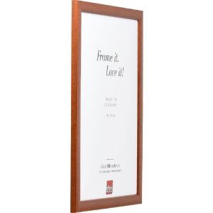 Cadre photo en bois profil 43 brun 40x60 cm verre artificiel