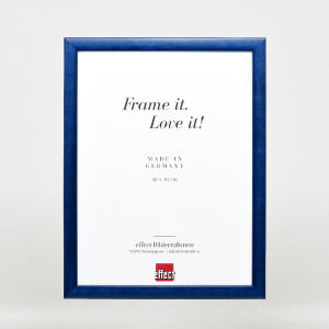 Cadre photo en bois profil 43 royalbleu 42x59,4 cm verre artificiel