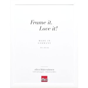 Cadre photo en bois blanc brillant 70x100 cm avec verre...