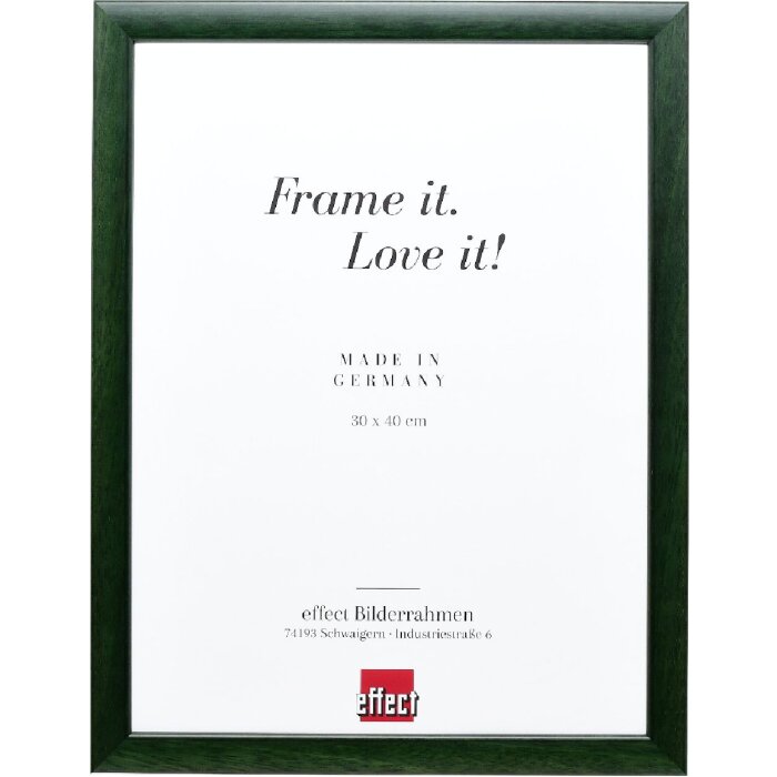 Cadre photo en bois effet Profil 43 tannengrün 70x70 cm verre artificiel