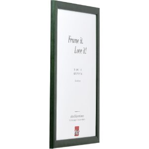 Cadre photo en bois effet Profil 43 tannengrün 70x70 cm verre artificiel