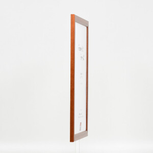 Cadre photo bois profil 43 marron 14,8x21 cm verre artificiel