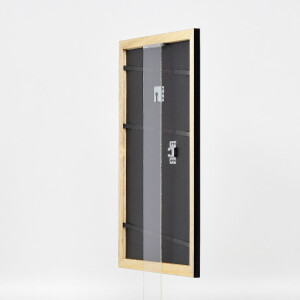 Cadre photo en bois Effect profil 43 noir brillant 30,5x91,5 cm