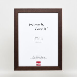 Effect Cadre photo en bois Profil 52 brun foncé 13x18 cm verre artistique