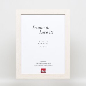 Effect Cadre photo en bois Profil 52 blanc 14,8x21 cm verre artistique