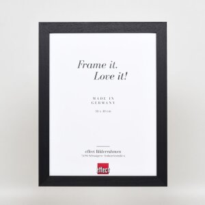 Effect Cadre photo en bois Profil 55 noir 21x29,7 cm verre artistique