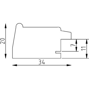 Cadre photo en bois profil 64 marron 25x35 cm verre artificiel