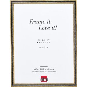 Cadre photo en bois noir 27x48 cm, verre artificiel effet...