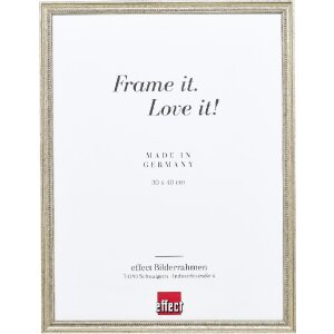 Cadre photo en bois antique argent 40x60 cm - Profil 66