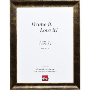 Cadre photo en bois profil 68 noir 25x30 cm verre artificiel