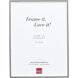 Cadre photo en bois profil 69 gris 35x50 cm verre artificiel