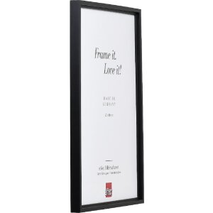 Cadre photo en bois Profil 69 noir 14,8x21 cm verre de sécurité