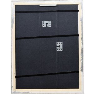 Cadre photo bois baroque 20x25 cm, effet argent