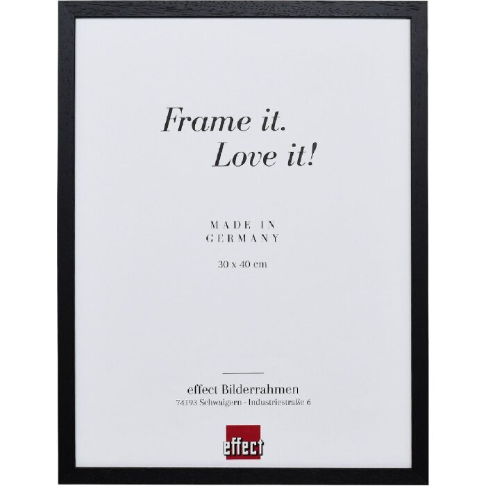 Cadre photo bois profil 2330 noir 18x27 cm verre artistique