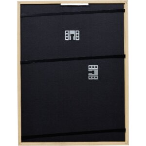 Cadre photo bois naturel 23x70 cm avec verre décoratif