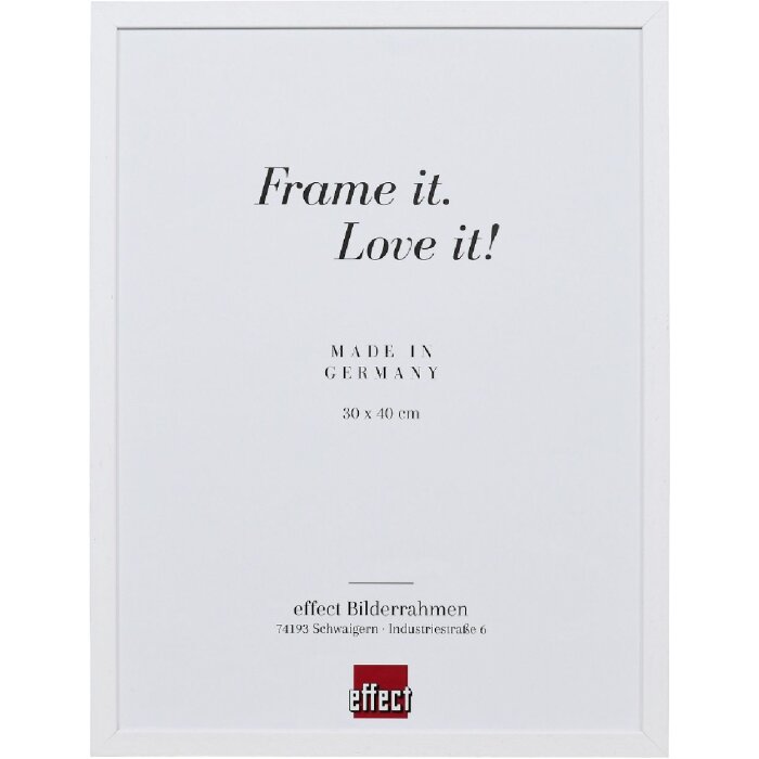 Cadre photo bois profil 2330 blanc 42x59,4 cm verre artificiel